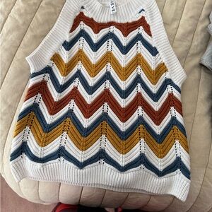 Eve Chevron Knit Sweater in Multicolor